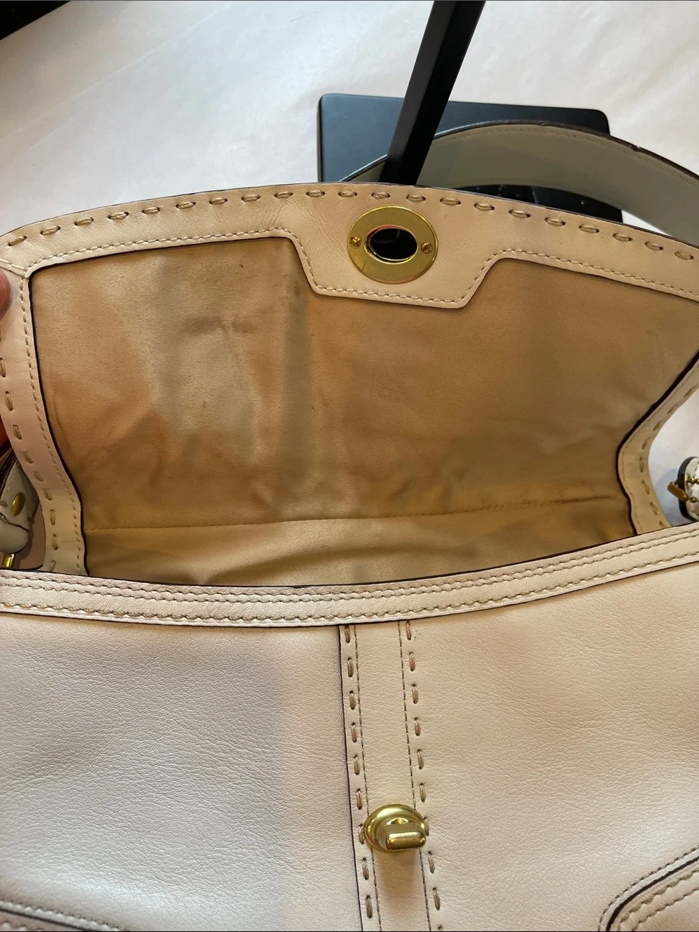 Coach cream leather